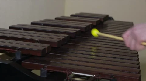Hands play on the xylophone Stock Footage 61262491