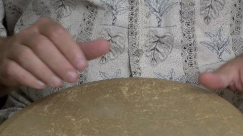 Hands Playing a Drum Stock Footage 862824