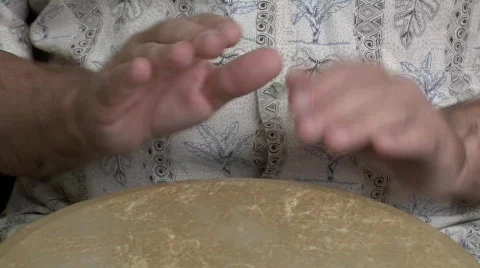 Hands Playing a Drum Stock Footage 862826