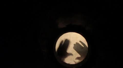 Hands playing drums.  Shot from the opposite side of drum Stock Footage 40013212