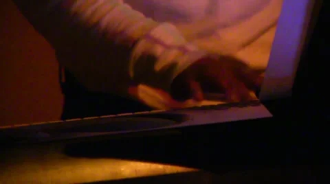 Hands playing keyboard Stock Footage 29231353