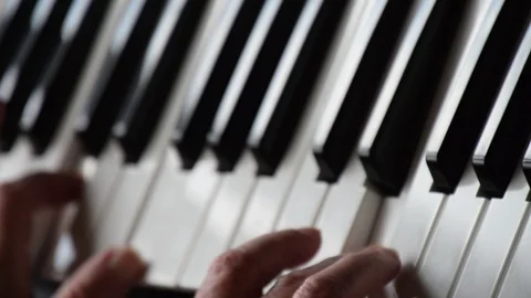 Hands playing the keyboard Stock Footage 113208331