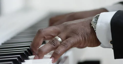 Hands Playing the Piano Close-Up Stock Footage 140744947