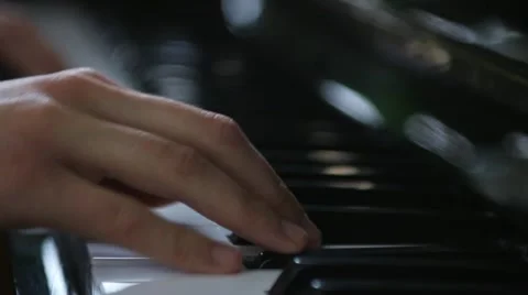 Hands playing piano Video stock 12503542
