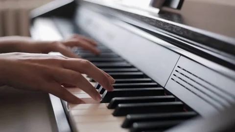 Hands playing piano Video stock 76150847