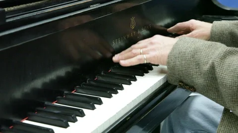 Hands Playing Piano  Stock Footage 119398397