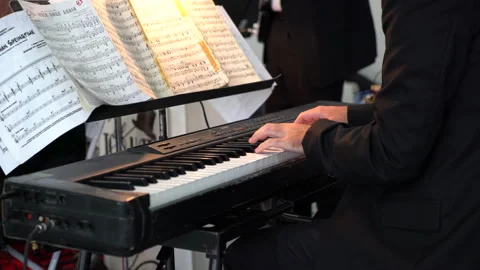Hands Playing Piano Stock Footage 161913560