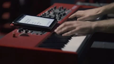 Hands Playing Piano Stock Footage 195207384