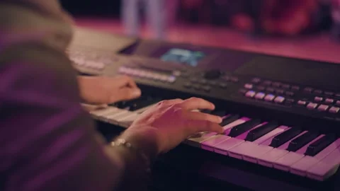 Hands playing piano Stock Footage 249419079