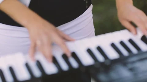 Hands Playing Piano Stock Footage 309322082