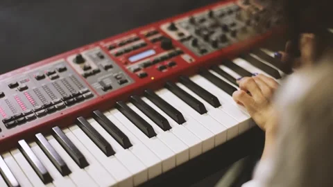 Hands Playing Piano Stock Footage 309322156