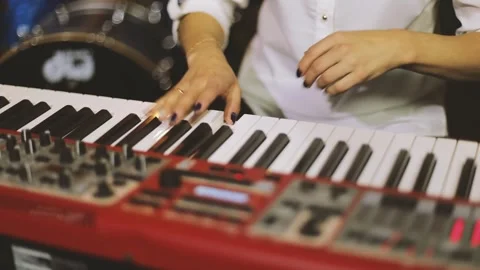 Hands Playing Piano Stock Footage 309322227