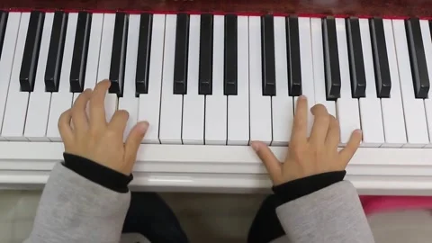 Hands playing piano Stock Footage 314908738