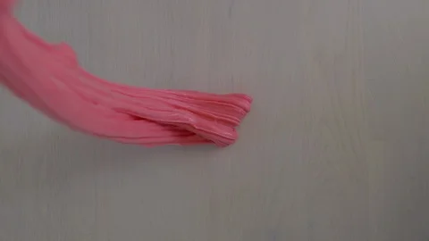 Hands playing toy called slime 스톡 동영상 95569584