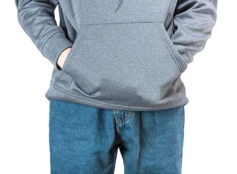 Hands in a pocket. Stock Photos