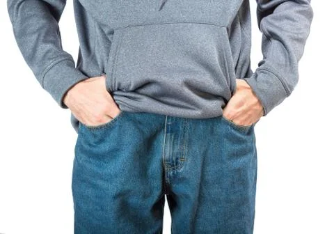 Hands in a pocket. Stock Photos