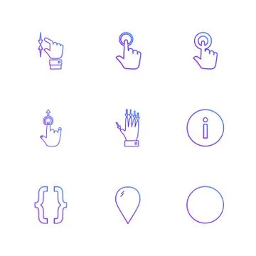 Hands , pointer , arrows , directions , eps icons set vector Illustrazione stock