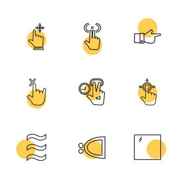 Hands , pointer , arrows , directions , eps icons set vector イラスト素材
