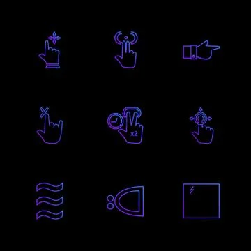 Hands , pointer , arrows , directions , eps icons set vector Illustrazione stock