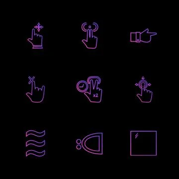 Hands , pointer , arrows , directions , eps icons set vector Illustrazione stock