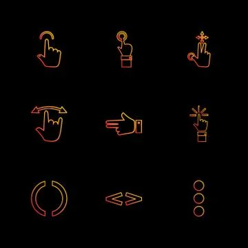 Hands , pointer , arrows , directions , eps icons set vector イラスト素材