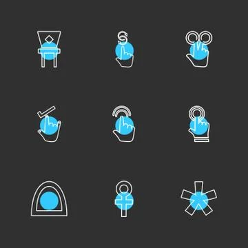 Hands , pointer , arrows , directions , eps icons set vector イラスト素材