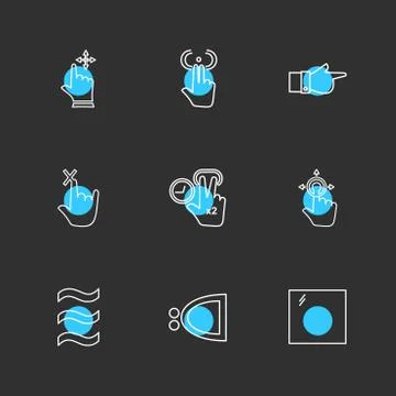 Hands , pointer , arrows , directions , eps icons set vector イラスト素材