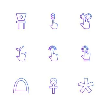 Hands , pointer , arrows , directions , eps icons set vector イラスト素材