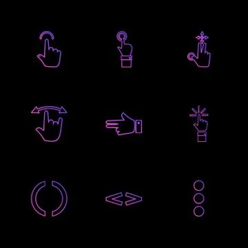 Hands , pointer , arrows , directions , eps icons set vector イラスト素材