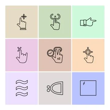 Hands , pointer , arrows , directions , eps icons set vector イラスト素材