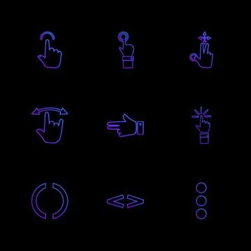 Hands , pointer , arrows , directions , eps icons set vector Illustrazione stock