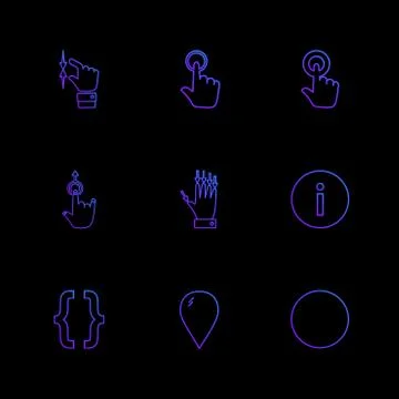 Hands , pointer , arrows , directions , eps icons set vector Illustrazione stock