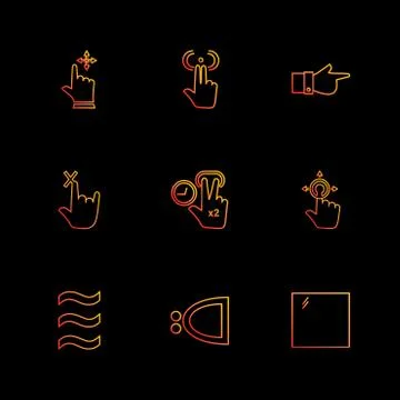 Hands , pointer , arrows , directions , eps icons set vector イラスト素材