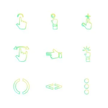 Hands , pointer , arrows , directions , eps icons set vector イラスト素材
