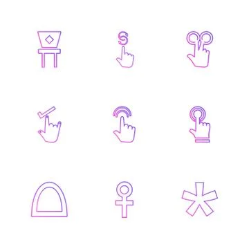 Hands , pointer , arrows , directions , eps icons set vector イラスト素材