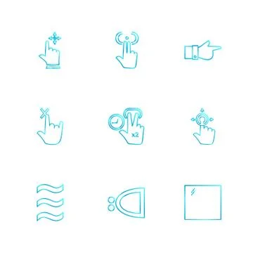 Hands , pointer , arrows , directions , eps icons set vector イラスト素材