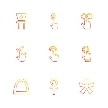 Hands , pointer , arrows , directions , eps icons set vector イラスト素材