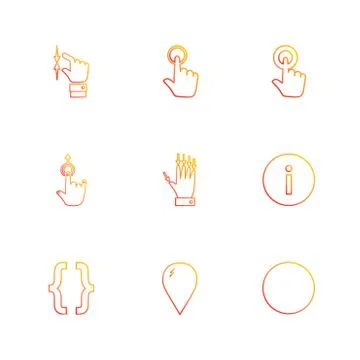 Hands , pointer , arrows , directions , eps icons set vector Illustrazione stock