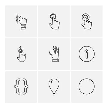 Hands , pointer , arrows , directions , eps icons set vector イラスト素材
