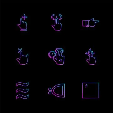 Hands , pointer , arrows , directions , eps icons set vector Illustrazione stock