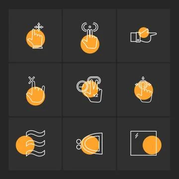 Hands , pointer , arrows , directions , eps icons set vector イラスト素材