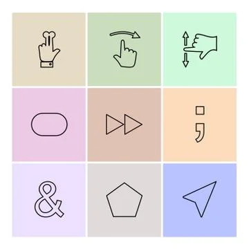 Hands , pointer , arrows , directions , eps icons set vector イラスト素材