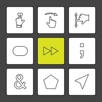Hands , pointer , arrows , directions , eps icons set vector イラスト素材