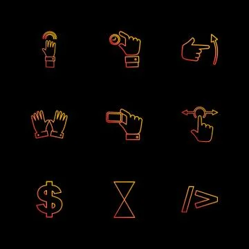 Hands , pointer , arrows , directions , eps icons set vector イラスト素材