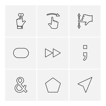 Hands , pointer , arrows , directions , eps icons set vector イラスト素材