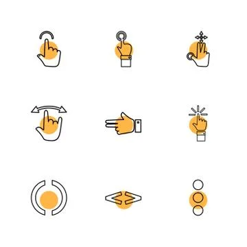 Hands , pointer , arrows , directions , eps icons set vector イラスト素材