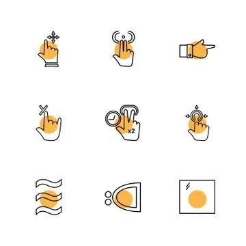 Hands , pointer , arrows , directions , eps icons set vector イラスト素材