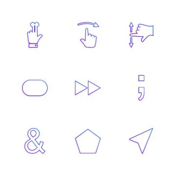 Hands , pointer , arrows , directions , eps icons set vector イラスト素材