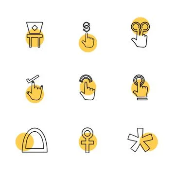 Hands , pointer , arrows , directions , eps icons set vector イラスト素材