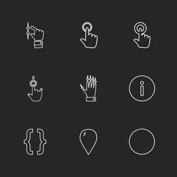 Hands , pointer , arrows , directions , eps icons set vector イラスト素材